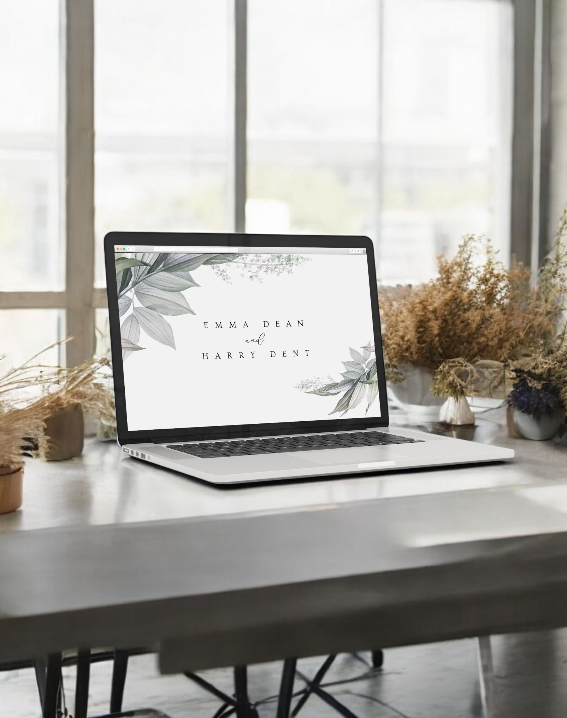 Emma Wedding Website Template - Ivy and Gold Wedding Stationery