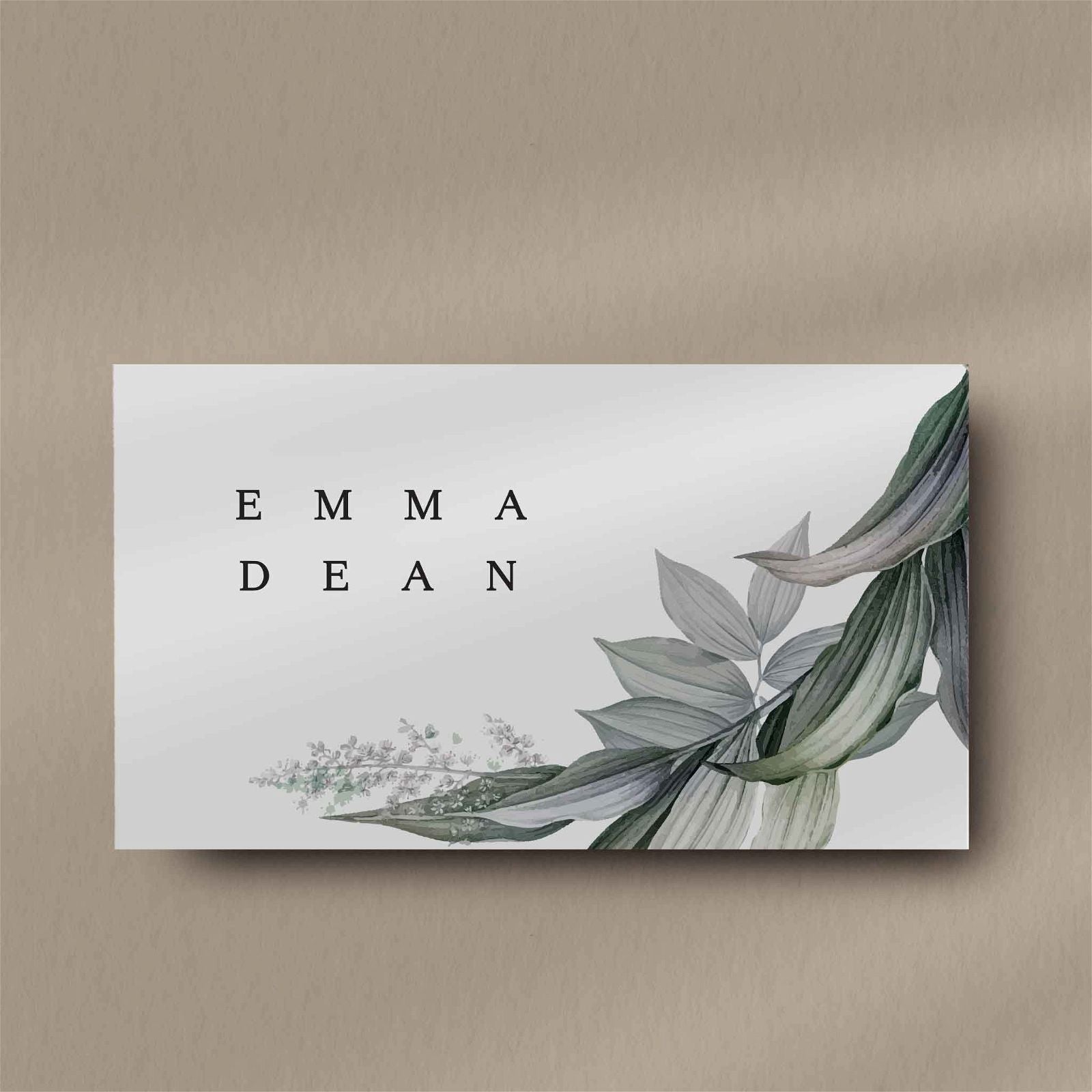 Emma Greenery Place Cards - Ivy and Gold Wedding Stationery