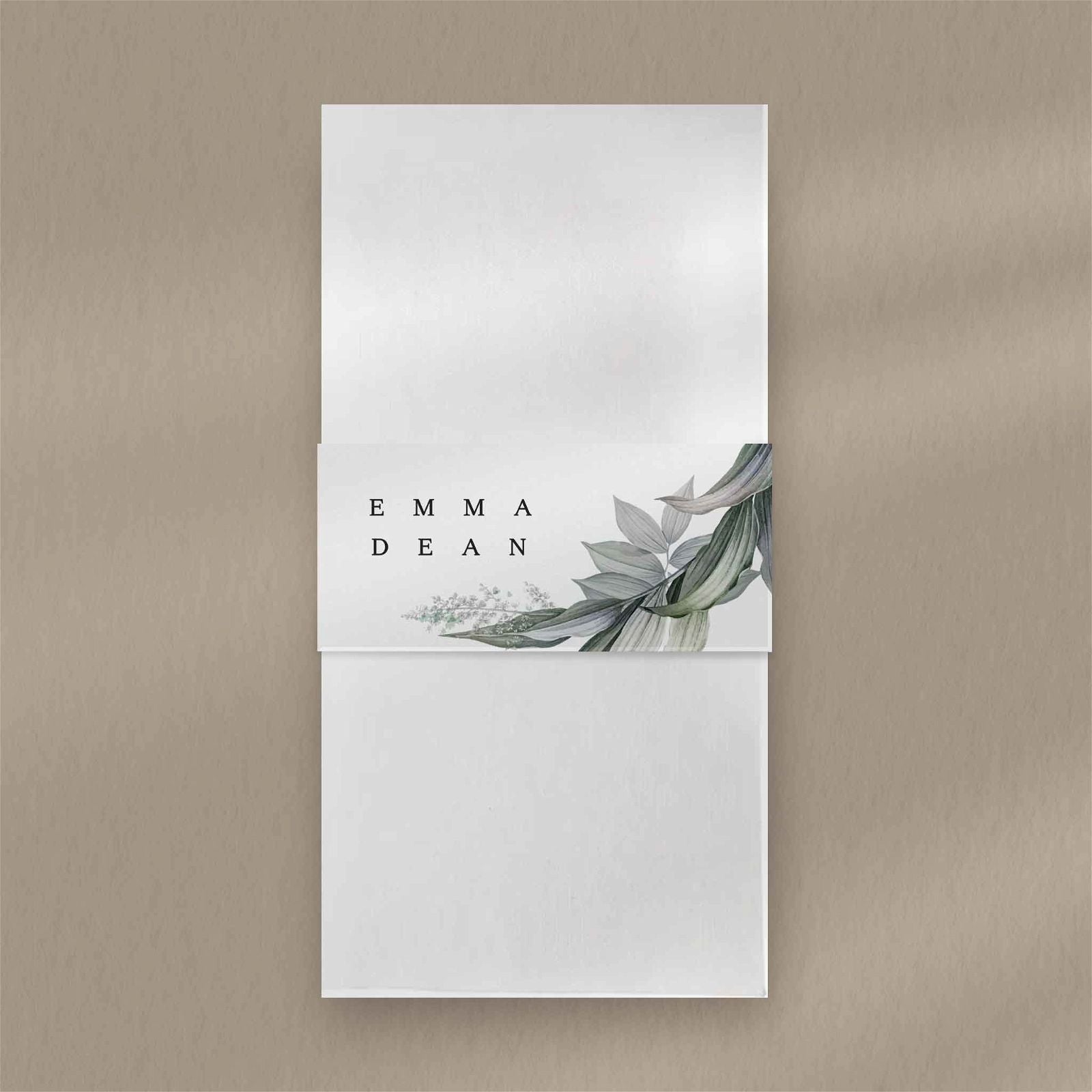 Emma Greenery Place Cards - Ivy and Gold Wedding Stationery