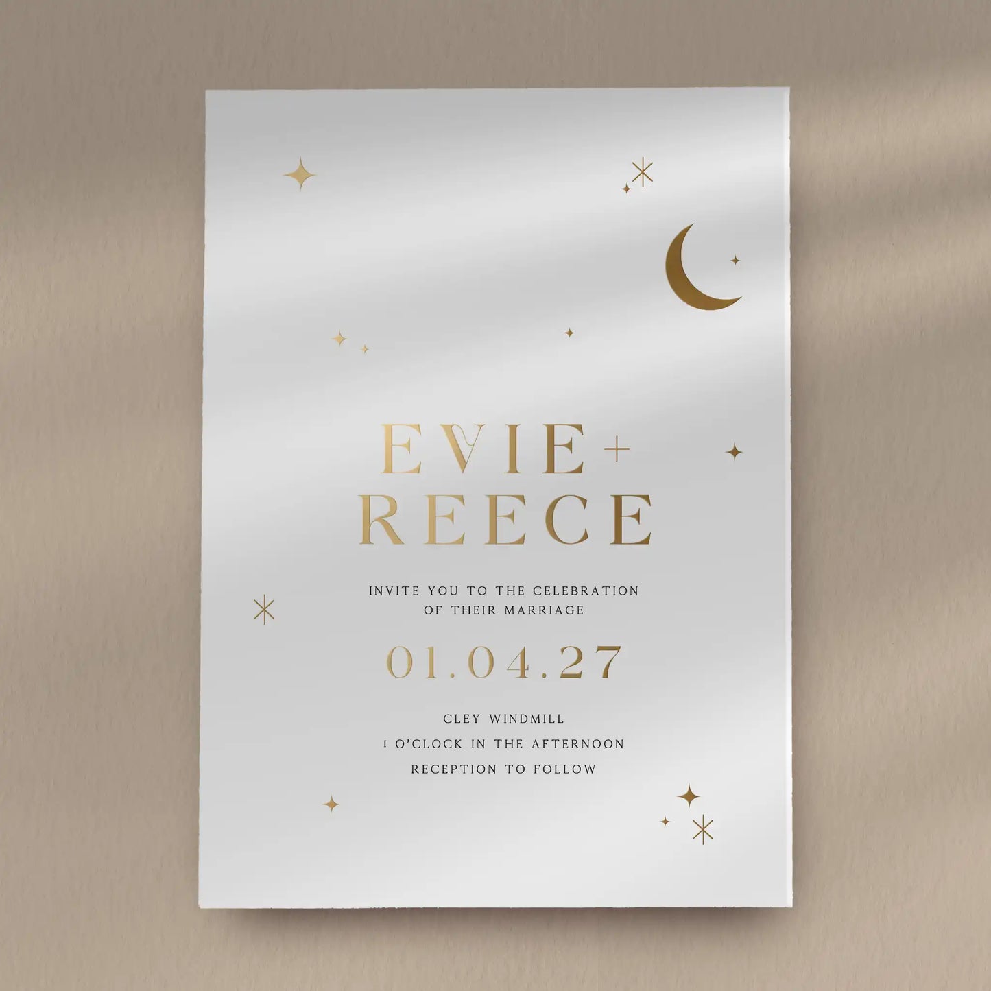 Day Invitation Sample  Ivy and Gold Wedding Stationery Evie  