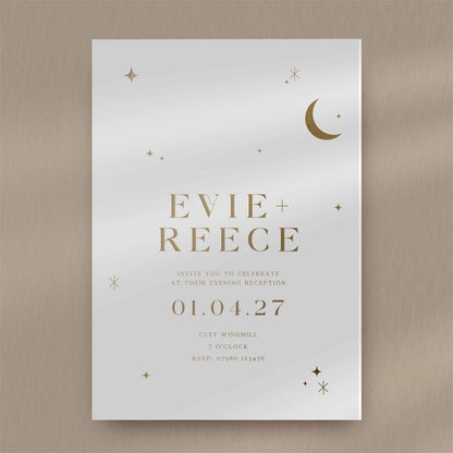 Evie Evening Invitation - Ivy and Gold Wedding Stationery