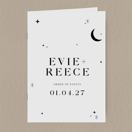 Evie Order Of Service - Ivy and Gold Wedding Stationery
