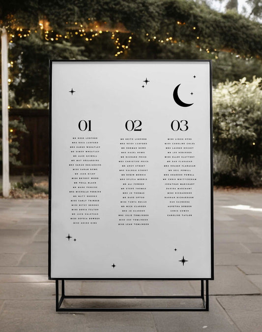 Evie | Star Seating Plan - Ivy and Gold Wedding Stationery