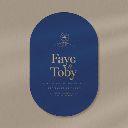 Faye Evening Invitation - Ivy and Gold Wedding Stationery