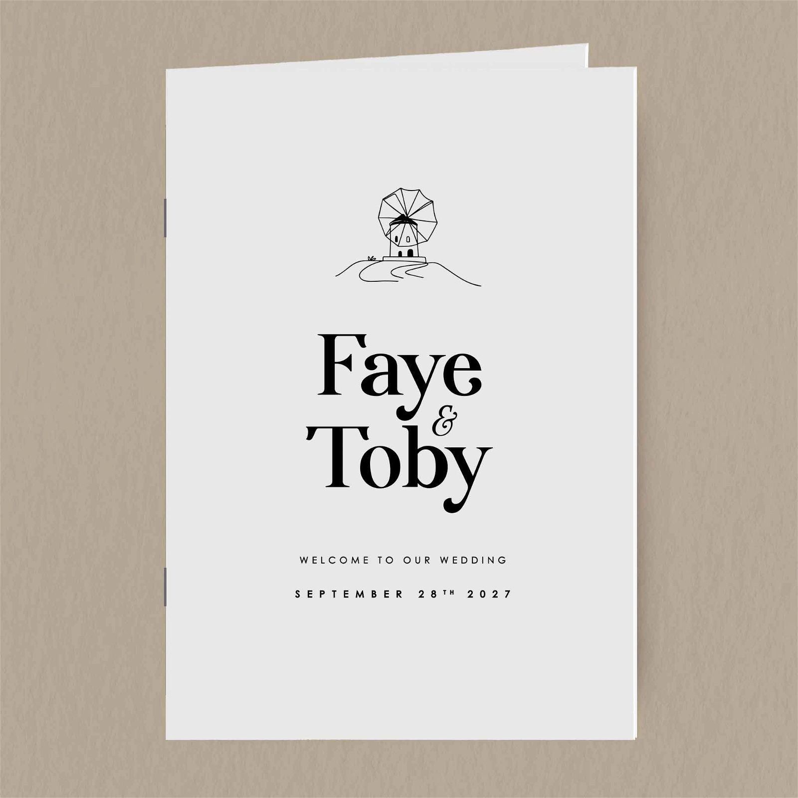 Faye Order Of Service - Ivy and Gold Wedding Stationery