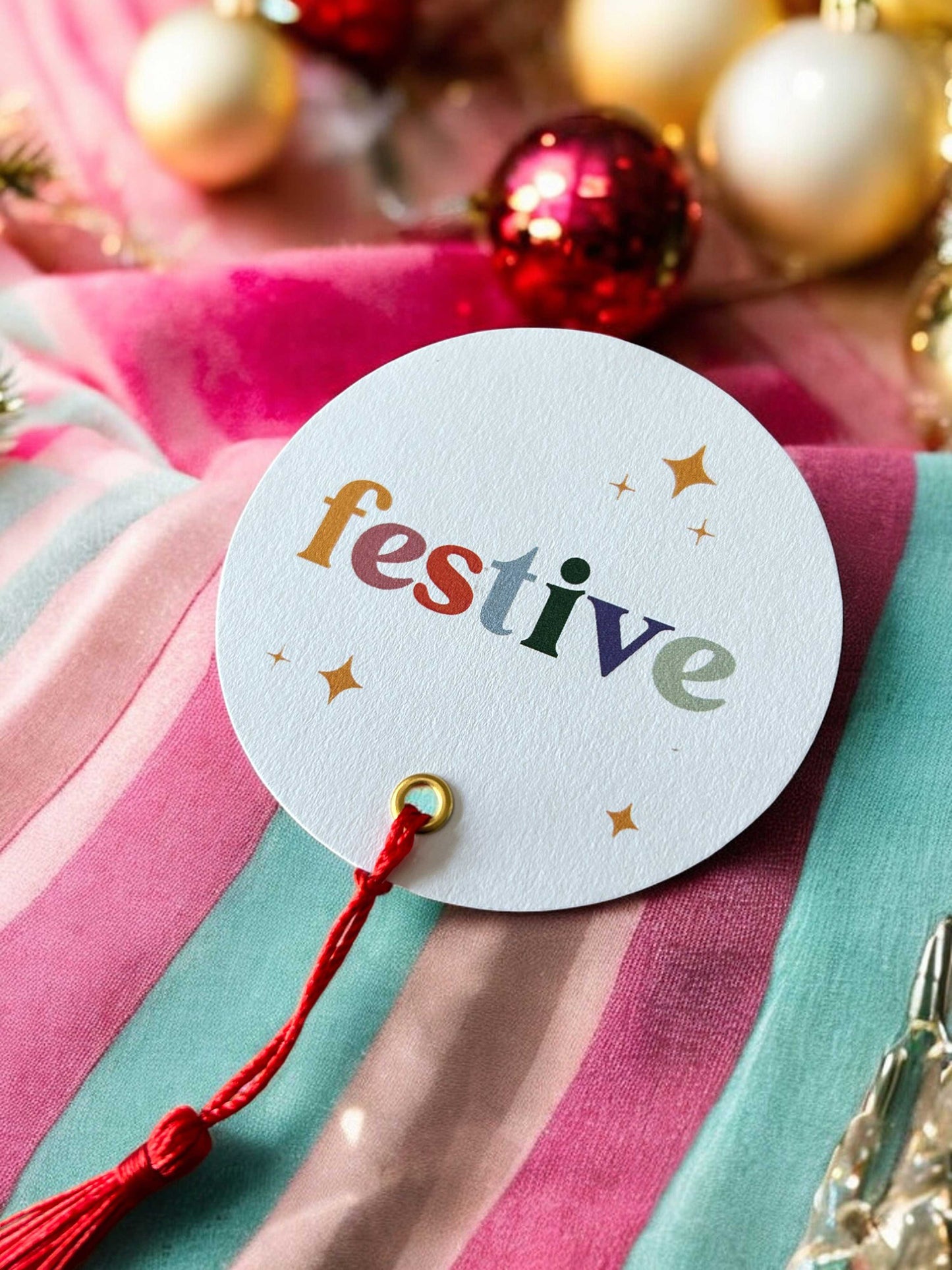 Bright Festive Place Cards | Digital Template