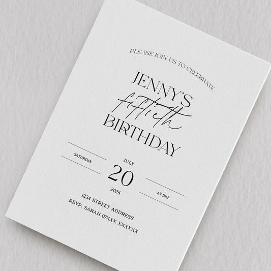 Simple Birthday Invitation