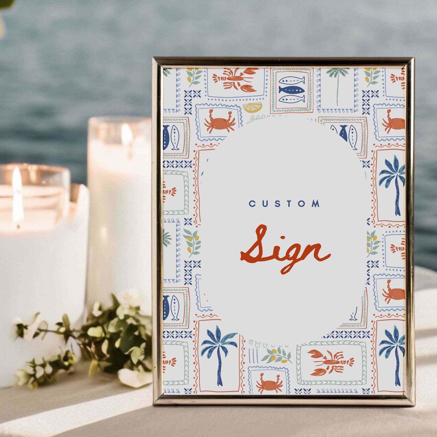 Florence Mediterranean Invitation & Itinerary Digital Template Set