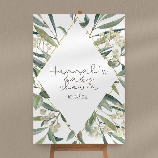 Foliage Baby Shower Sign