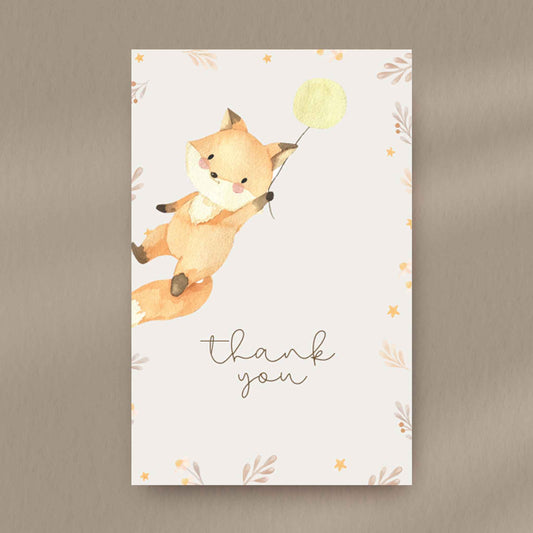 Fox Thank You Favour Tags