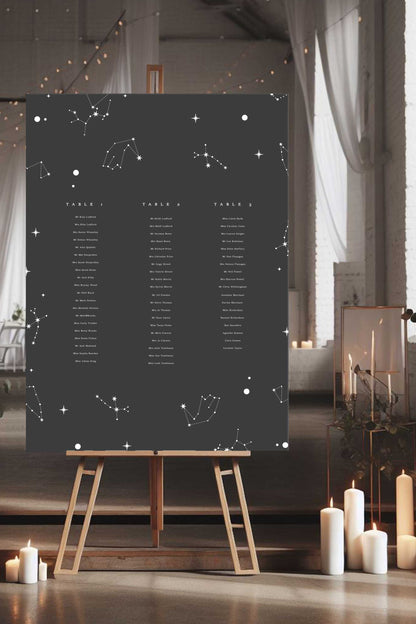 Freya | Constellation Seating Plan - Ivy and Gold Wedding Stationery