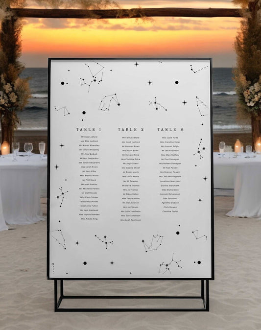 Freya | Constellation Seating Plan - Ivy and Gold Wedding Stationery