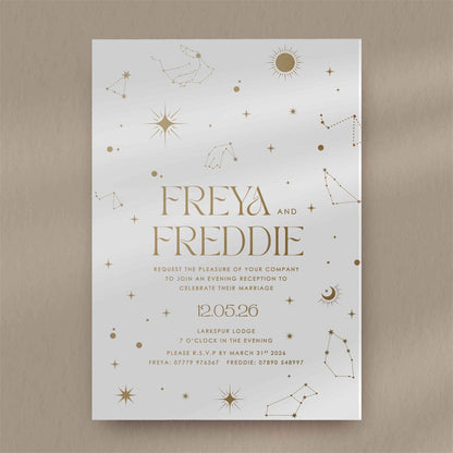 Freya Evening Invitation - Ivy and Gold Wedding Stationery