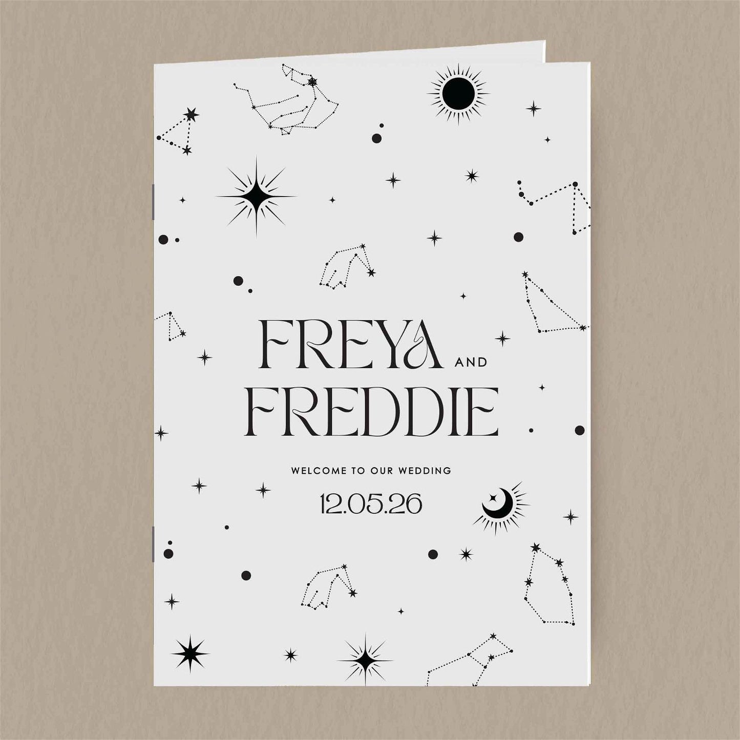 Freya Order Of Service - Ivy and Gold Wedding Stationery
