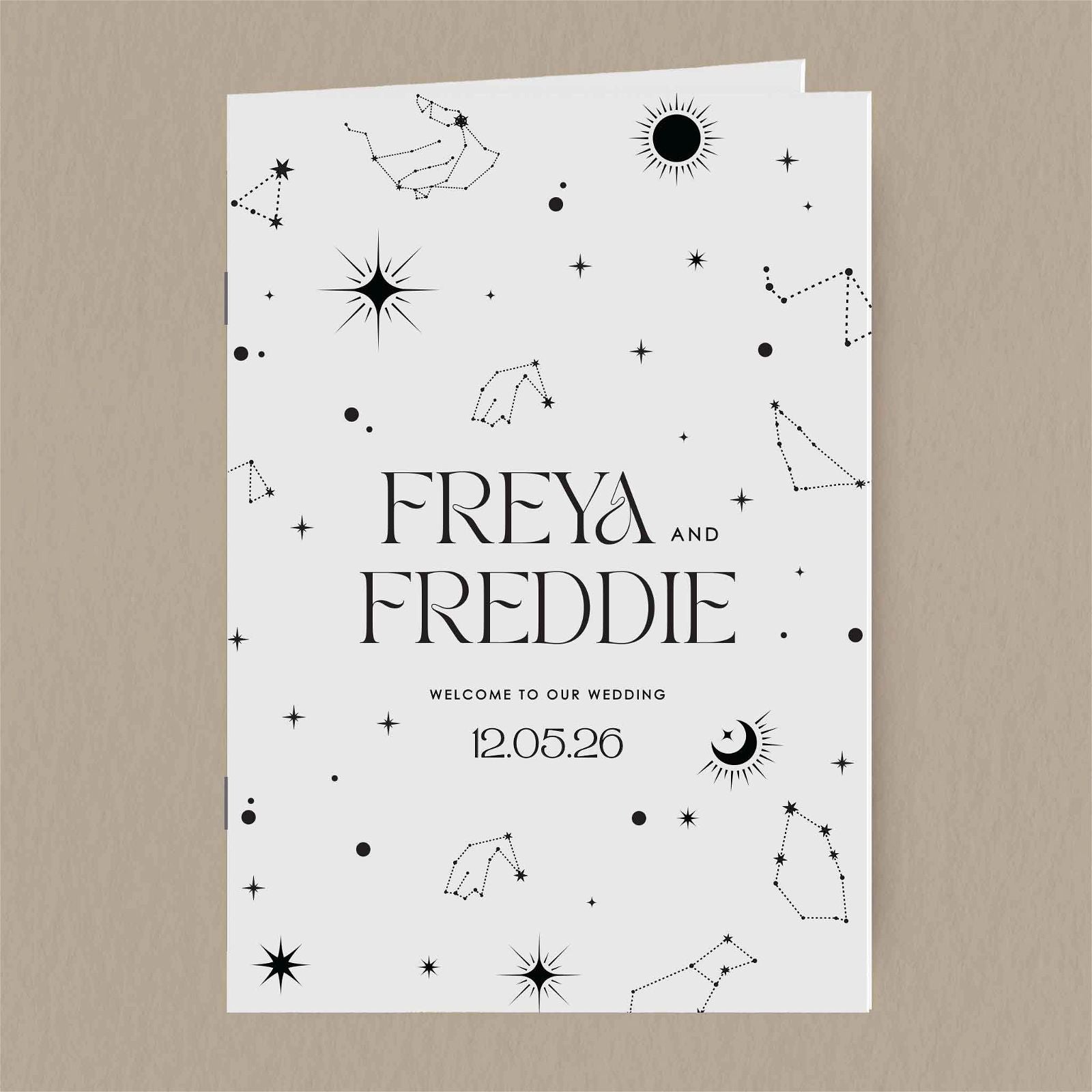 Freya Order Of Service - Ivy and Gold Wedding Stationery