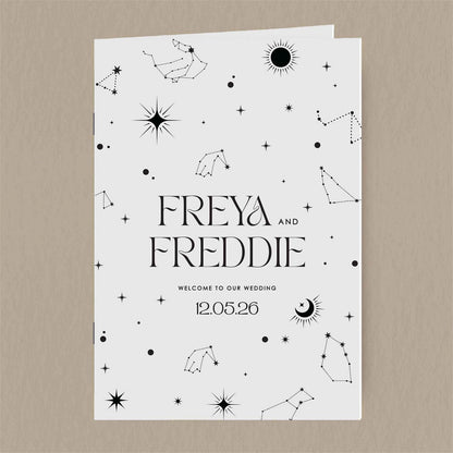 Freya Order Of Service - Ivy and Gold Wedding Stationery