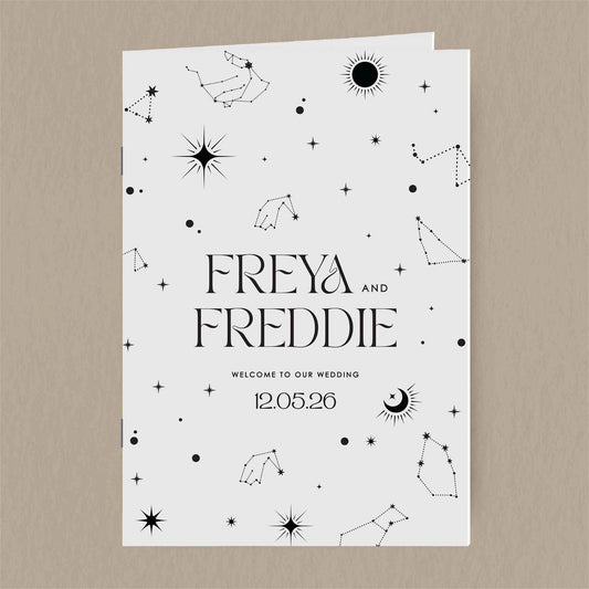 Freya Order Of Service - Ivy and Gold Wedding Stationery