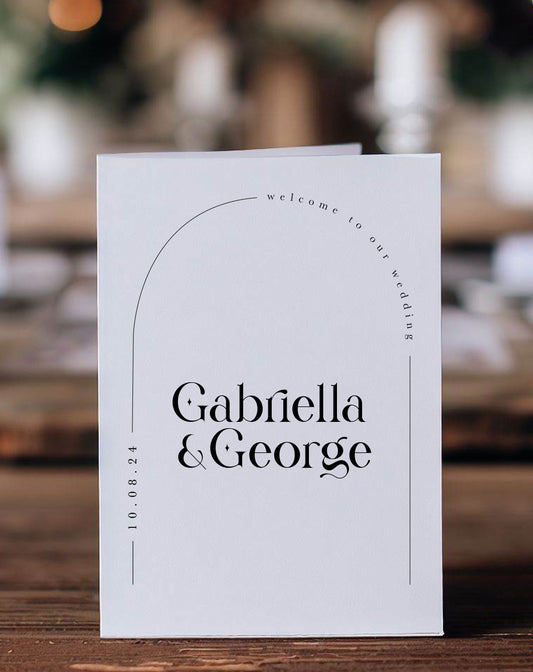 Gabriella | Arch Order Of Service - Ivy and Gold Wedding Stationery