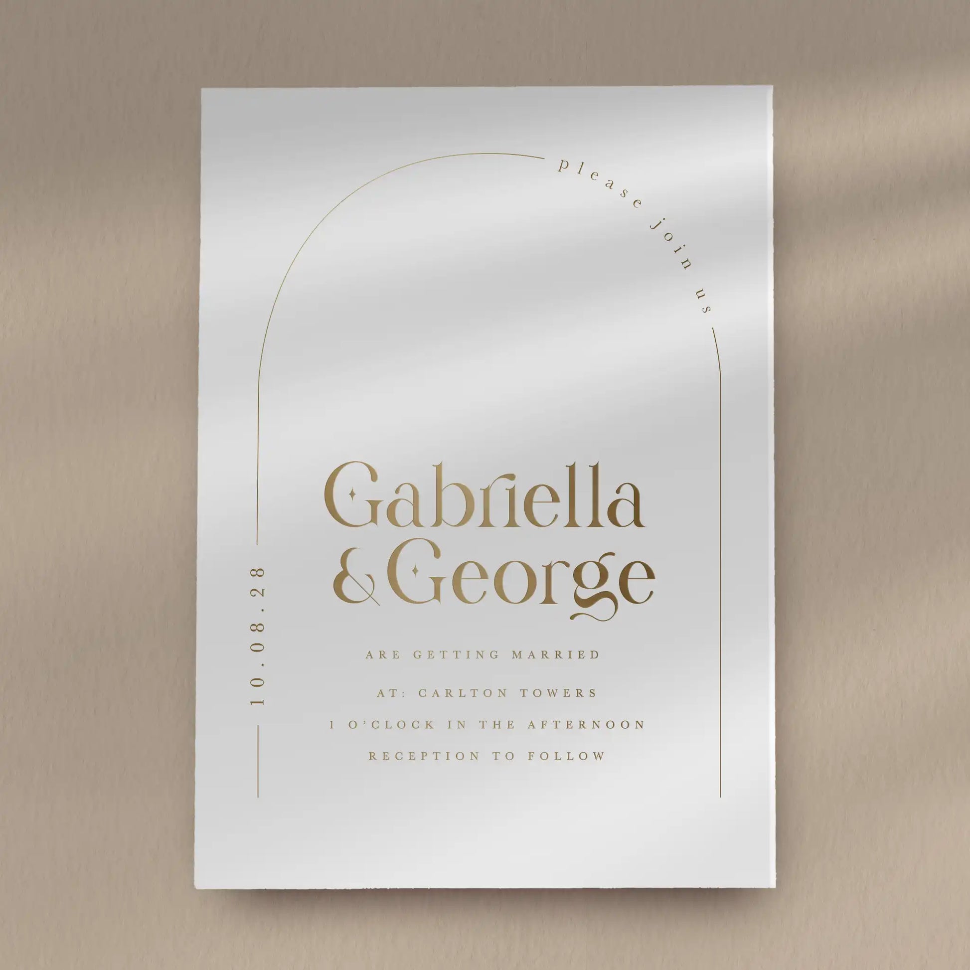 Day Invitation Sample  Ivy and Gold Wedding Stationery Gabriella  