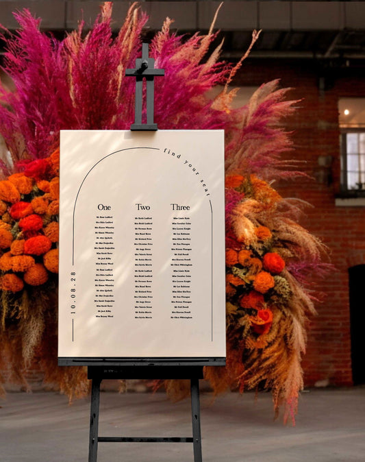 Gabriella | Arch Seating Plan - Ivy and Gold Wedding Stationery