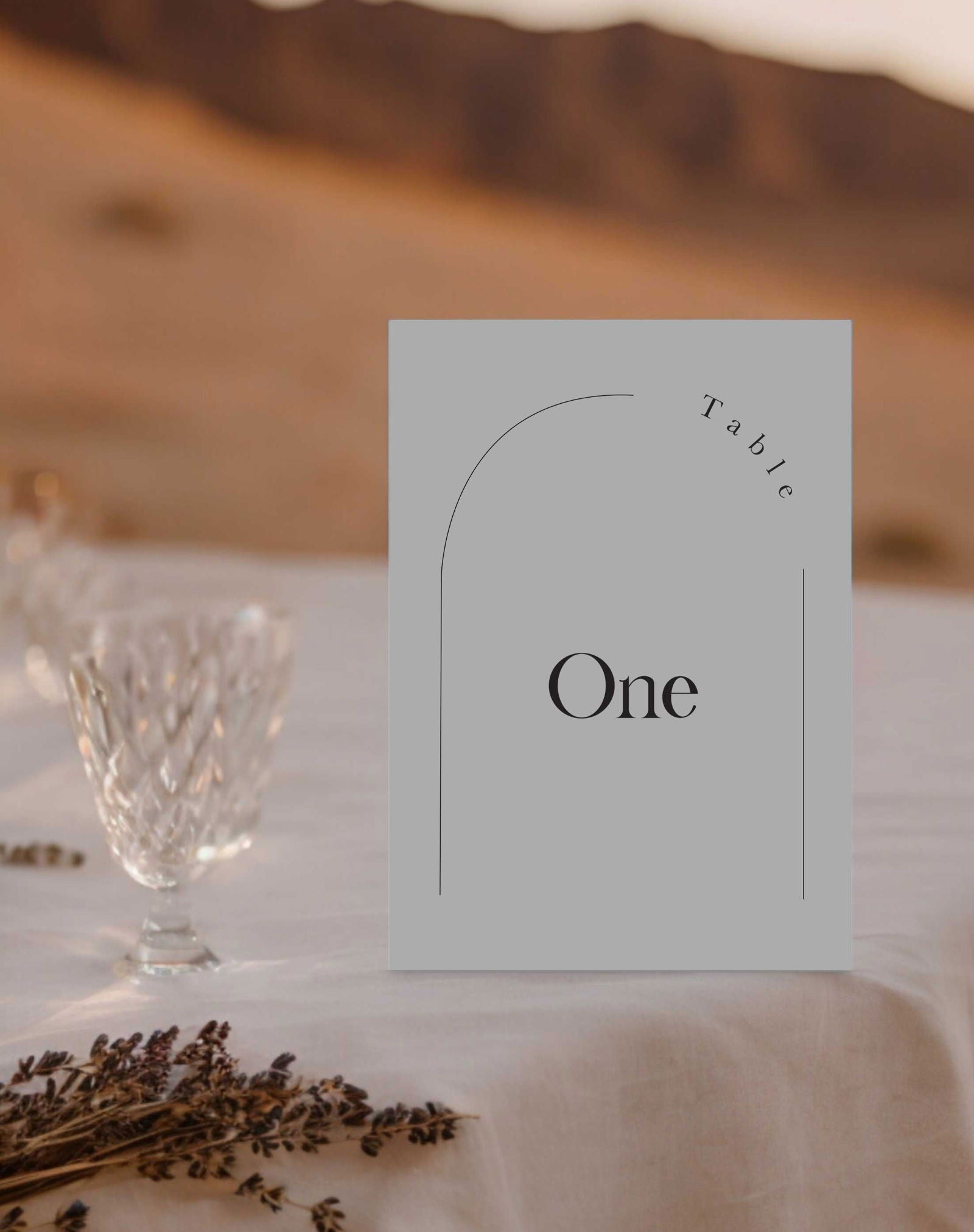 Gabriella | Arch Table Number - Ivy and Gold Wedding Stationery