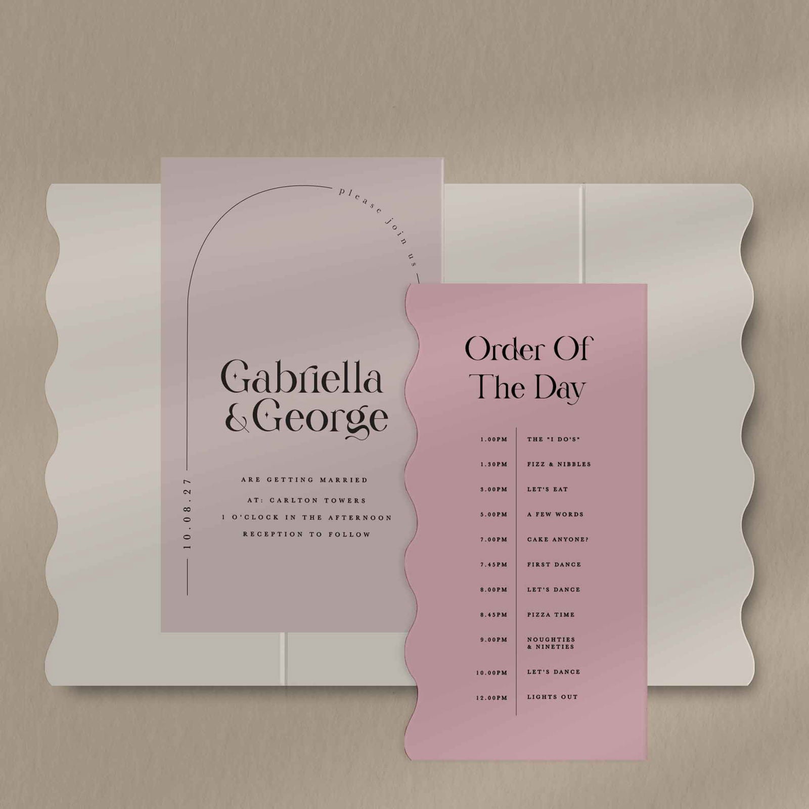 Gabriella | Arch Wedding Invitation - Ivy and Gold Wedding Stationery
