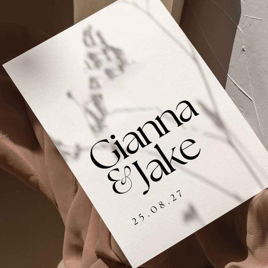 Gianna Minimal Wedding Save The Date