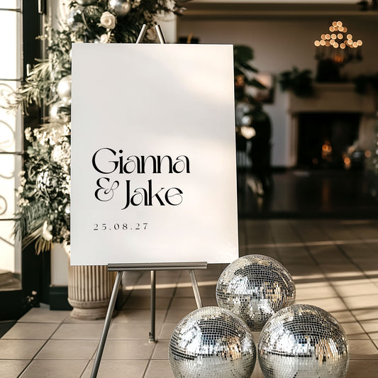 Gianna Minimal Wedding Welcome Sign
