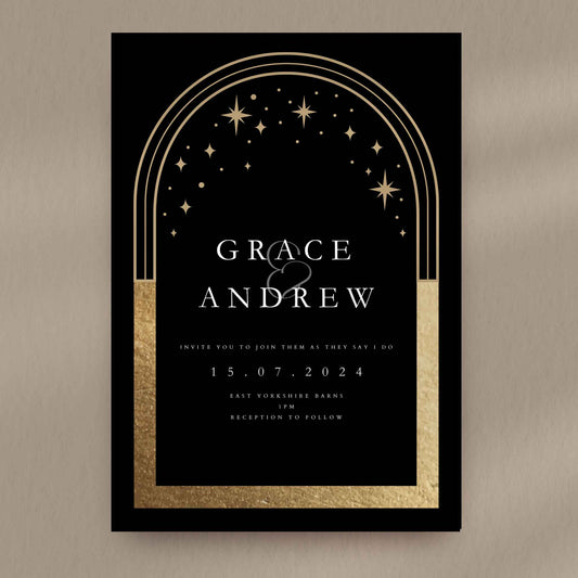 Grace Celestial Wedding Invitation