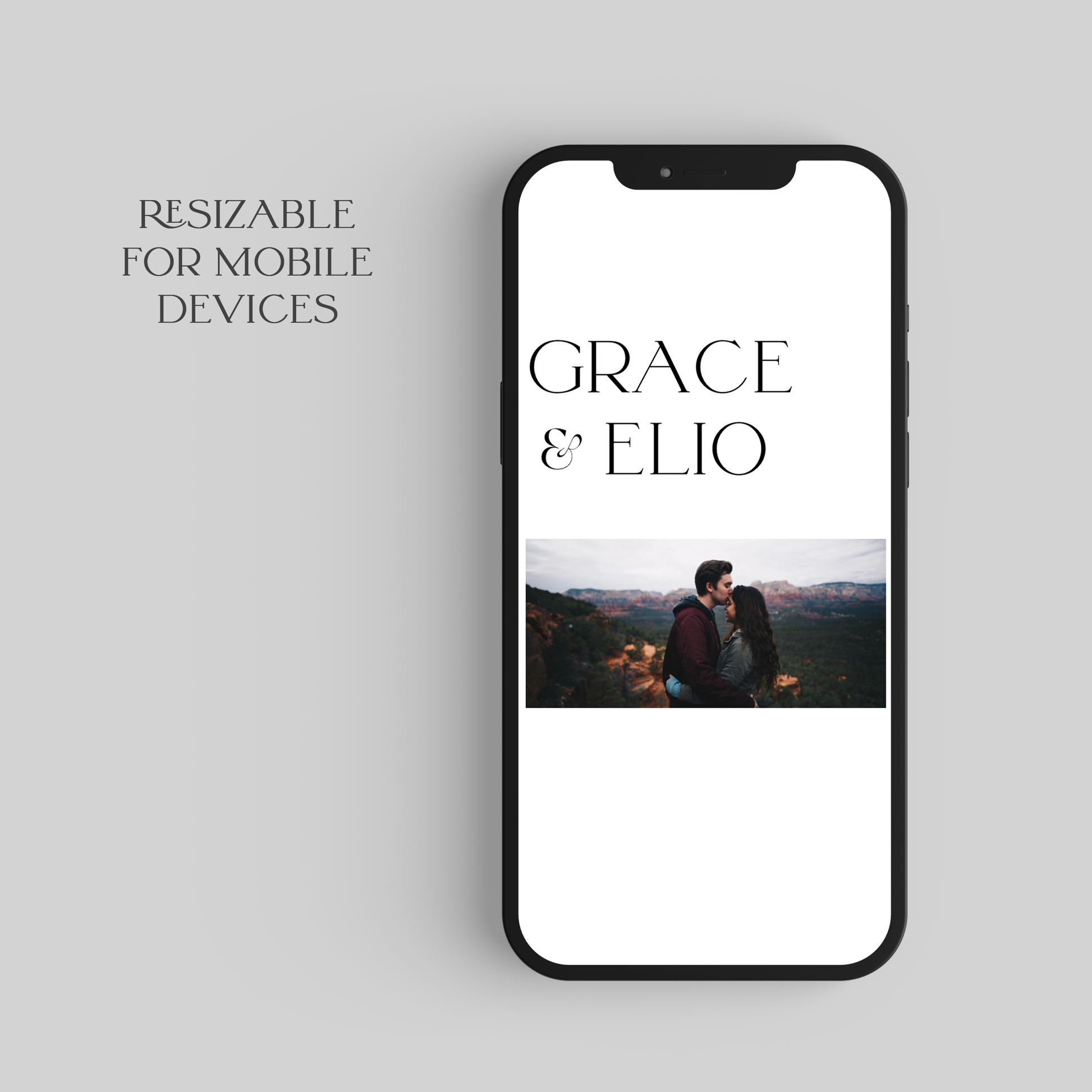 Grace Wedding Website Template - Ivy and Gold Wedding Stationery
