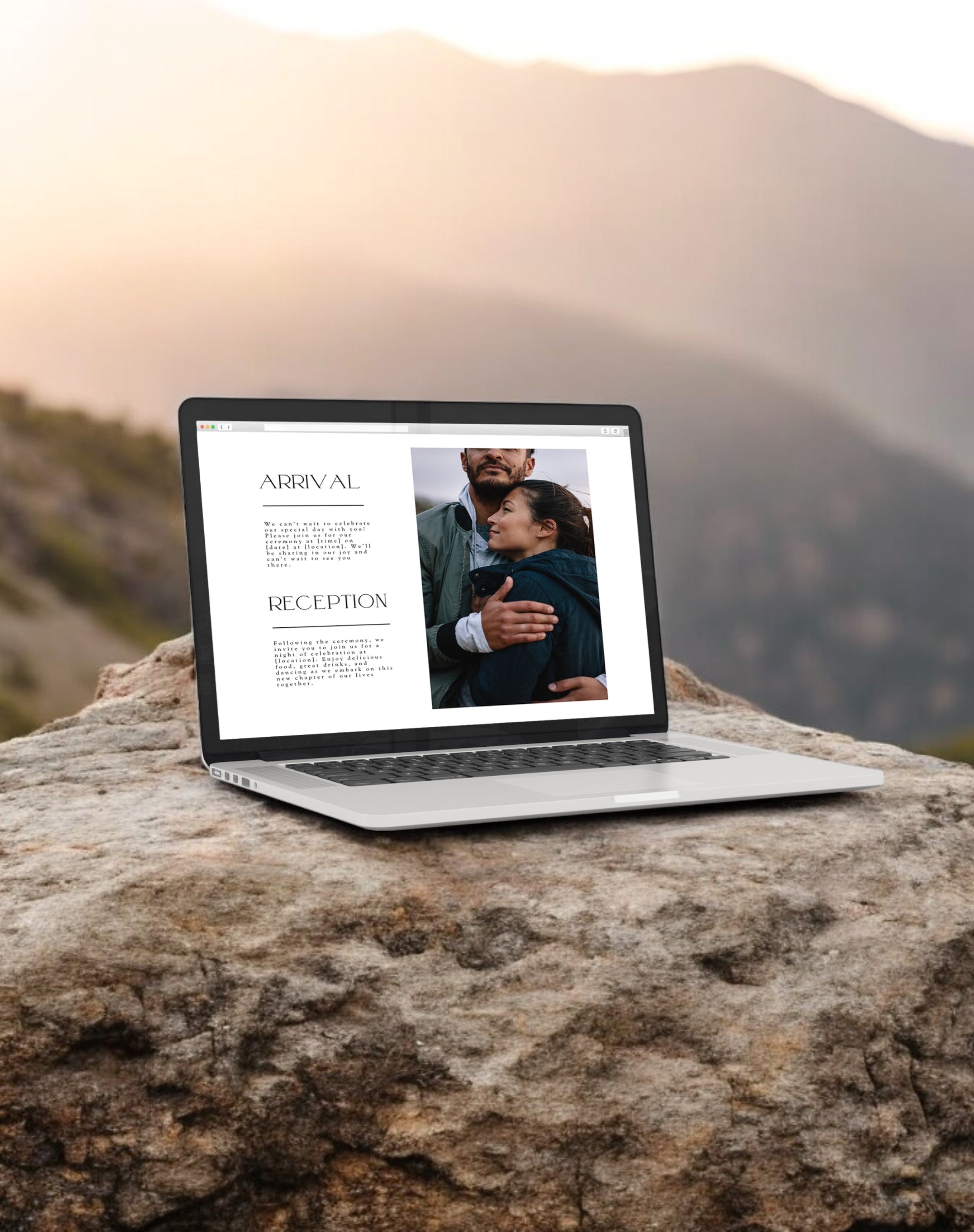 Grace Wedding Website Template - Ivy and Gold Wedding Stationery