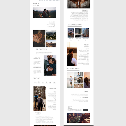 Grace Wedding Website Template - Ivy and Gold Wedding Stationery