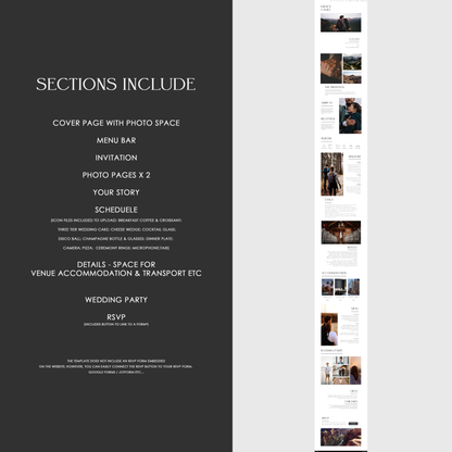 Grace Wedding Website Template - Ivy and Gold Wedding Stationery