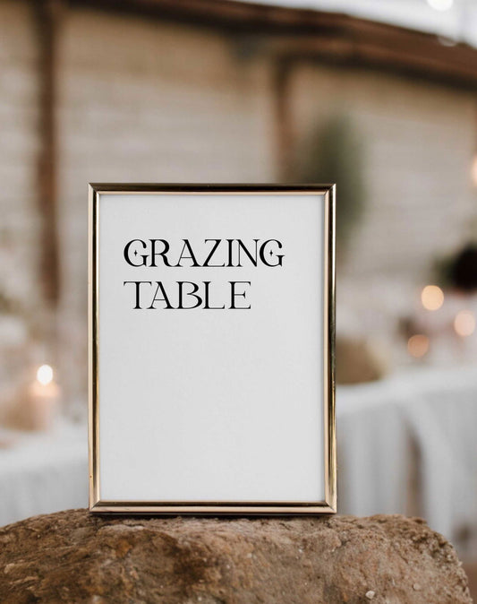 Grazing Table Sign - Ivy and Gold Wedding Stationery