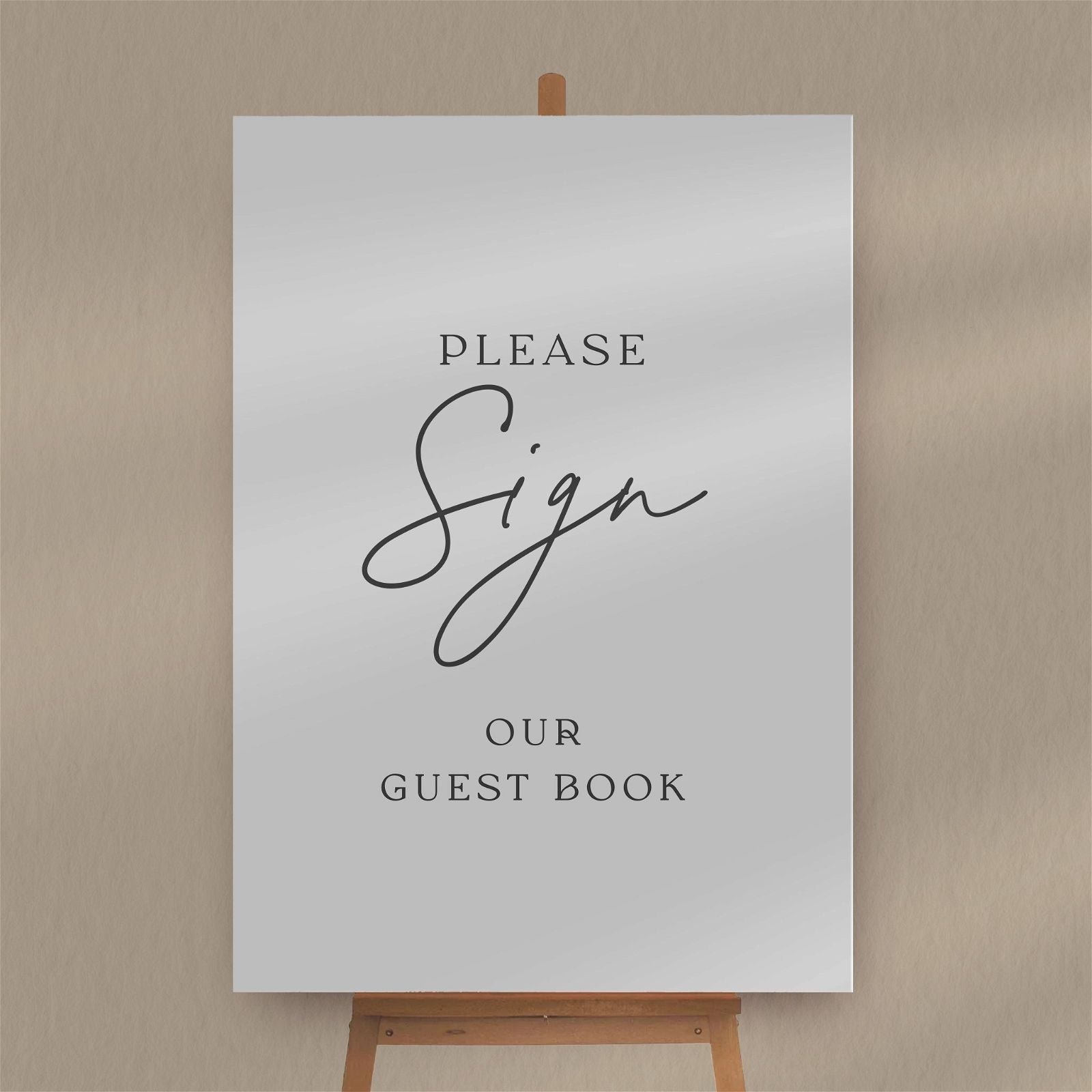 Guest Book Sign - Ivy and Gold Wedding Stationery