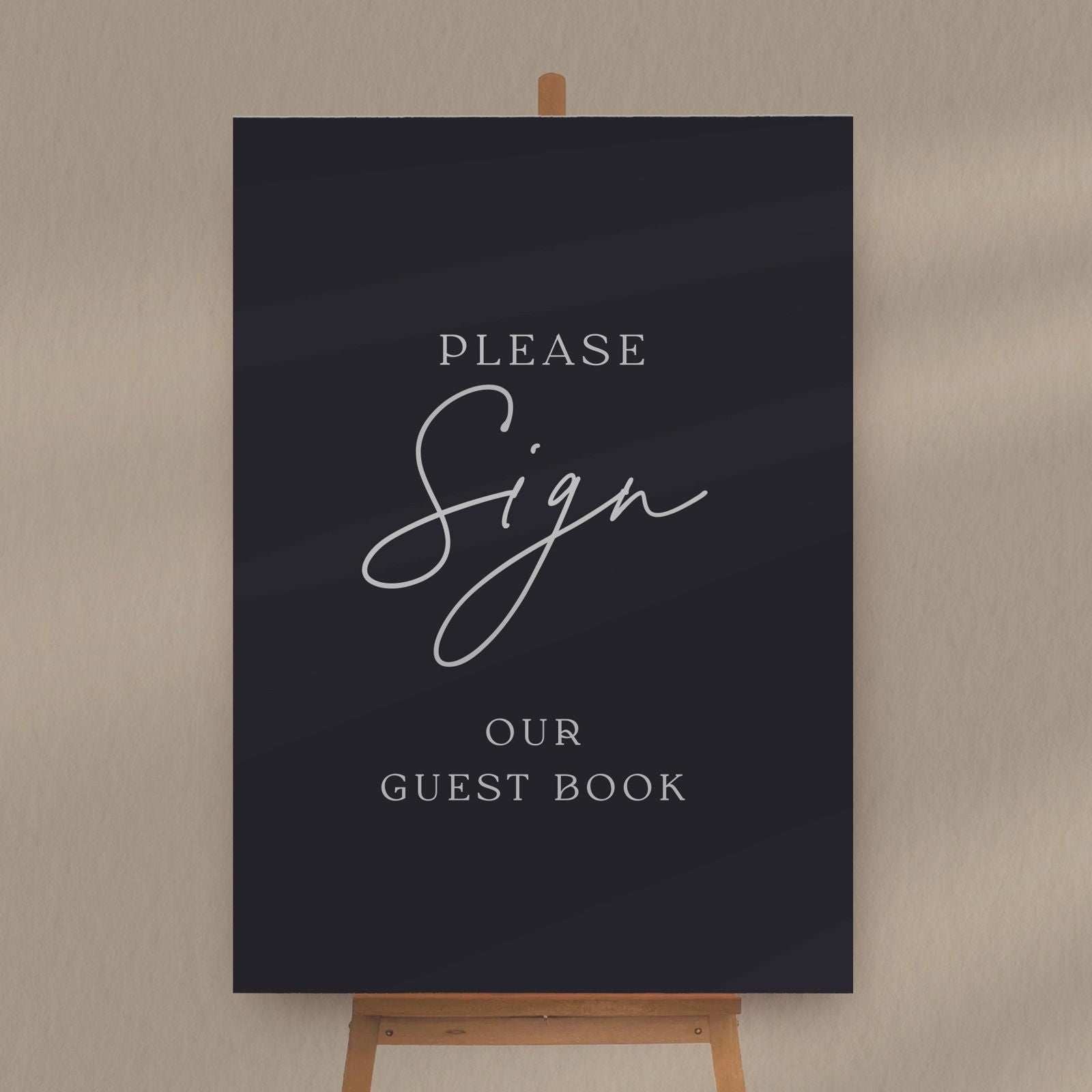 Guest Book Sign - Ivy and Gold Wedding Stationery