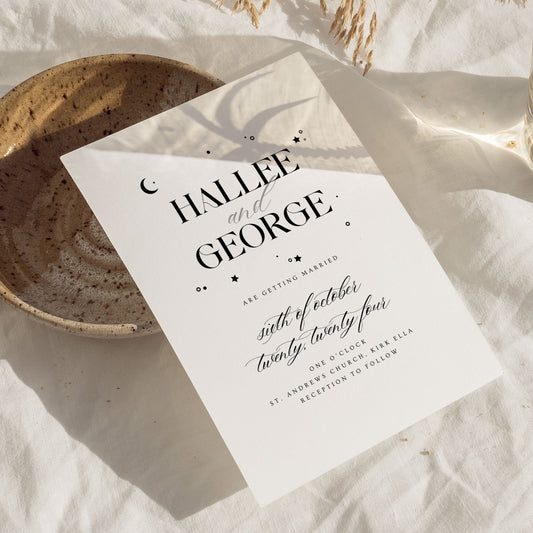 Hallee Celestial Wedding Invitation