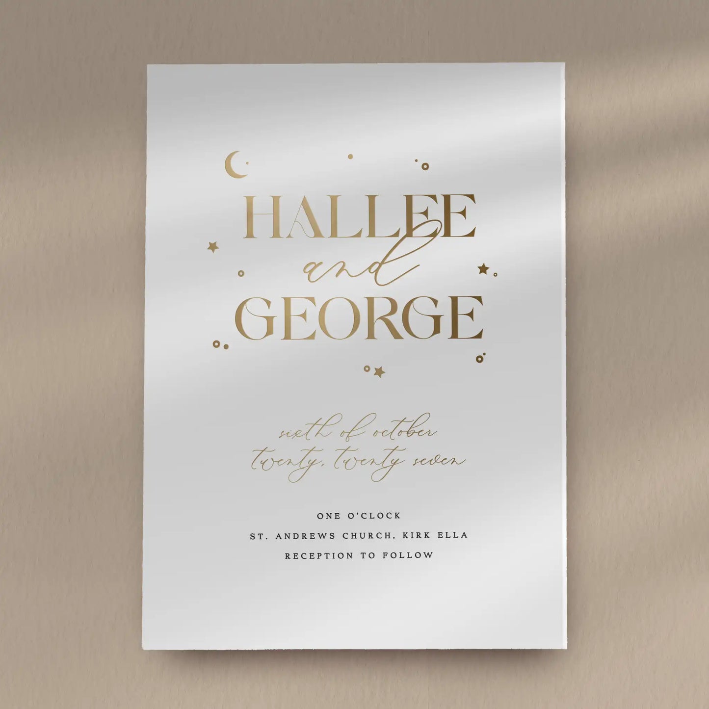 Day Invitation Sample  Ivy and Gold Wedding Stationery Hallee  