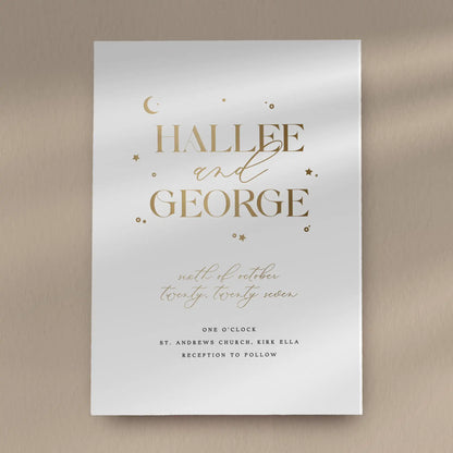 Day Invitation Sample  Ivy and Gold Wedding Stationery Hallee  