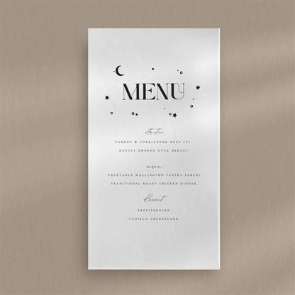 Hallee Menu - Ivy and Gold Wedding Stationery