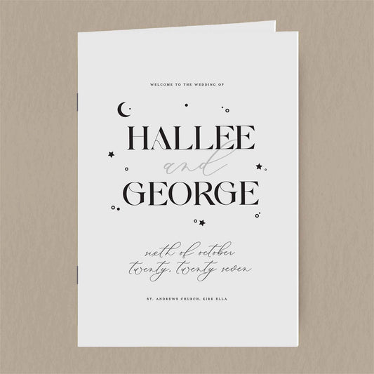 Hallee Order Of Service - Ivy and Gold Wedding Stationery