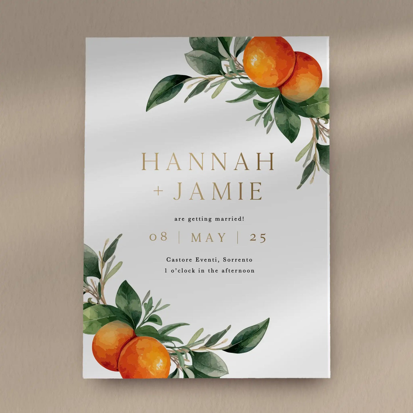 Day Invitation Sample  Ivy and Gold Wedding Stationery Hannah  