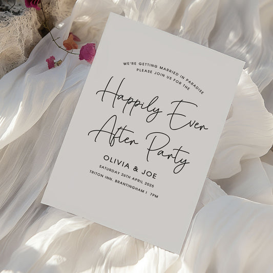 Happily Ever After Reception Invitation