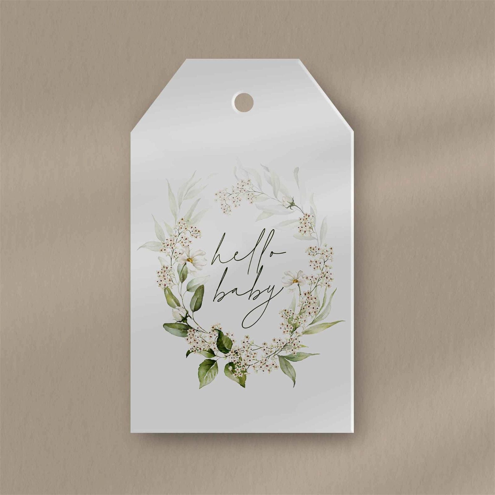 Hello Baby Favour Tags - Ivy and Gold Wedding Stationery - #original_alt_text# 