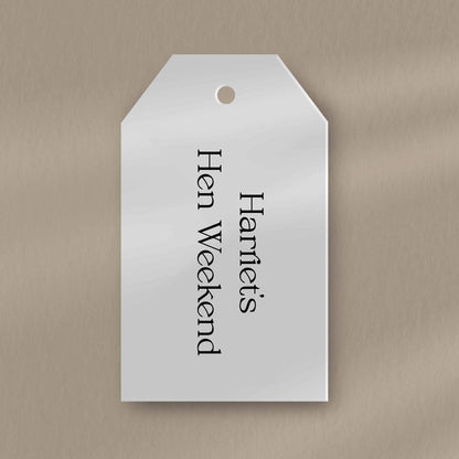 Hen Weekend Favour Tags - Ivy and Gold Wedding Stationery
