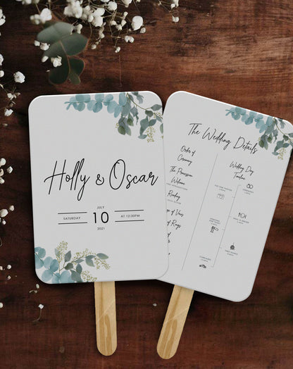 Holly | Eucalyptus Order Of Service - Ivy and Gold Wedding Stationery