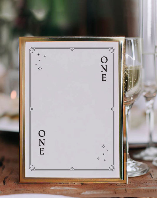 Imogen Alternative Table Number - Ivy and Gold Wedding Stationery