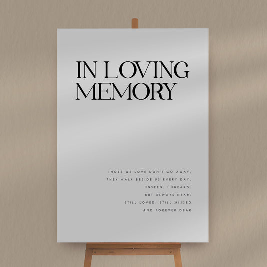 In Loving Memory Sign