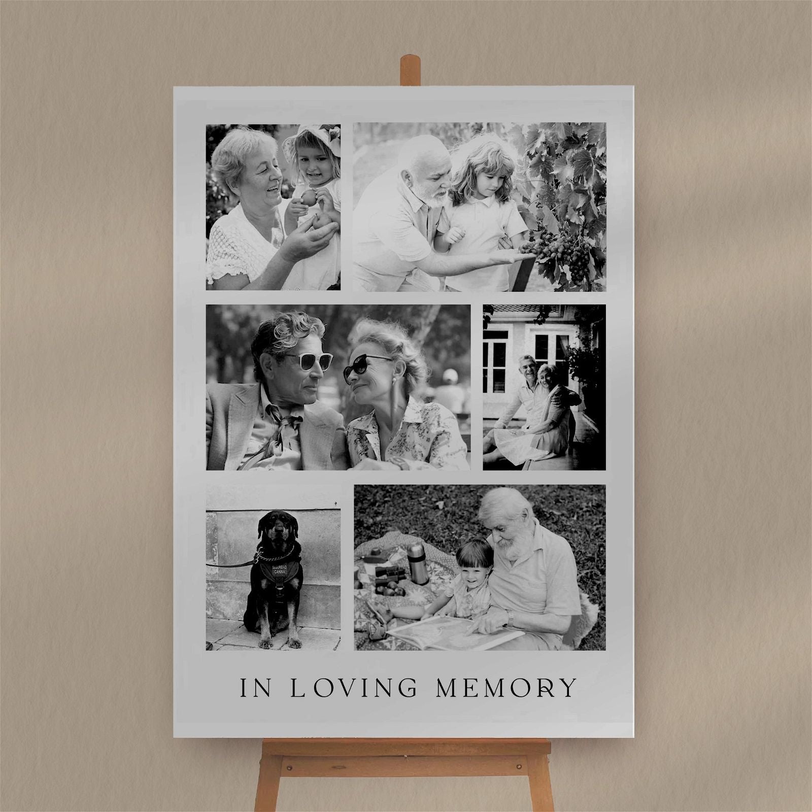 In Loving Memory Photo Sign - Ivy and Gold Wedding Stationery