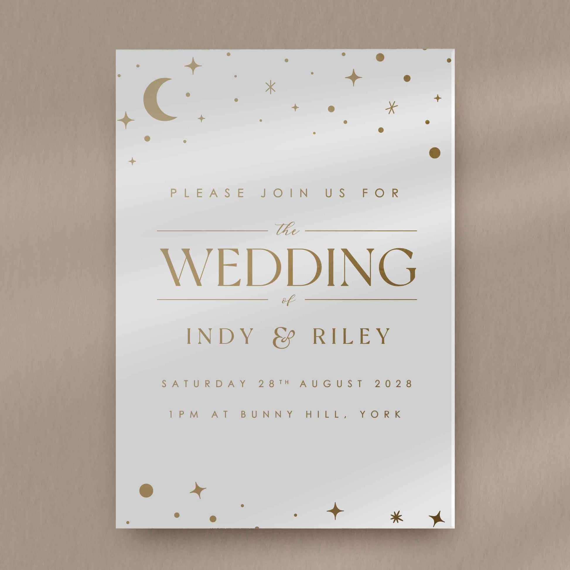 Day Invitation Sample  Ivy and Gold Wedding Stationery Indy  